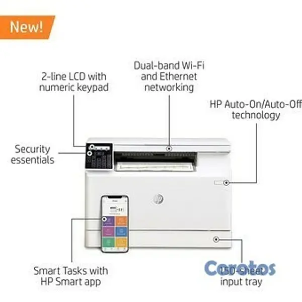 impresoras y scanners - MULTIFUNCIONAL LASER A COLOR HP LASERJET PRO PRINTER,SCANER,COPIA,-WI-FI ,LAN   2