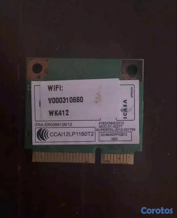computadoras y laptops - Tarjeta Wi-Fi Qualcomm Atheros QCWB335 para laptop – Wi-Fi + Bluetooth 2