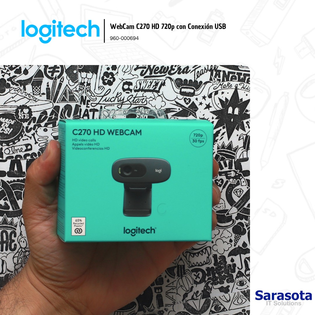 camaras y audio - Logitech WebCam C270 HD de 720p USB