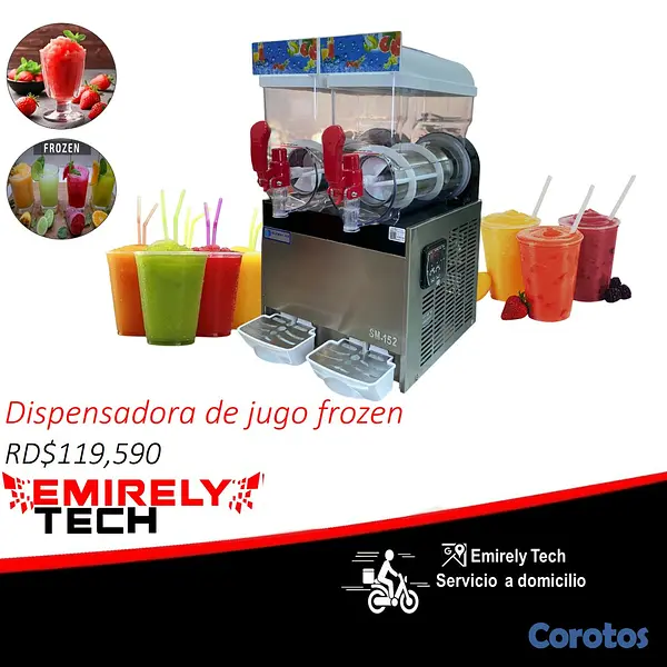 equipos profesionales - Dispensador de jugo frozen yunyun granizado 30litr 1