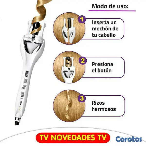 salud y belleza - TENAZA RIZADORA PARA PELO 4