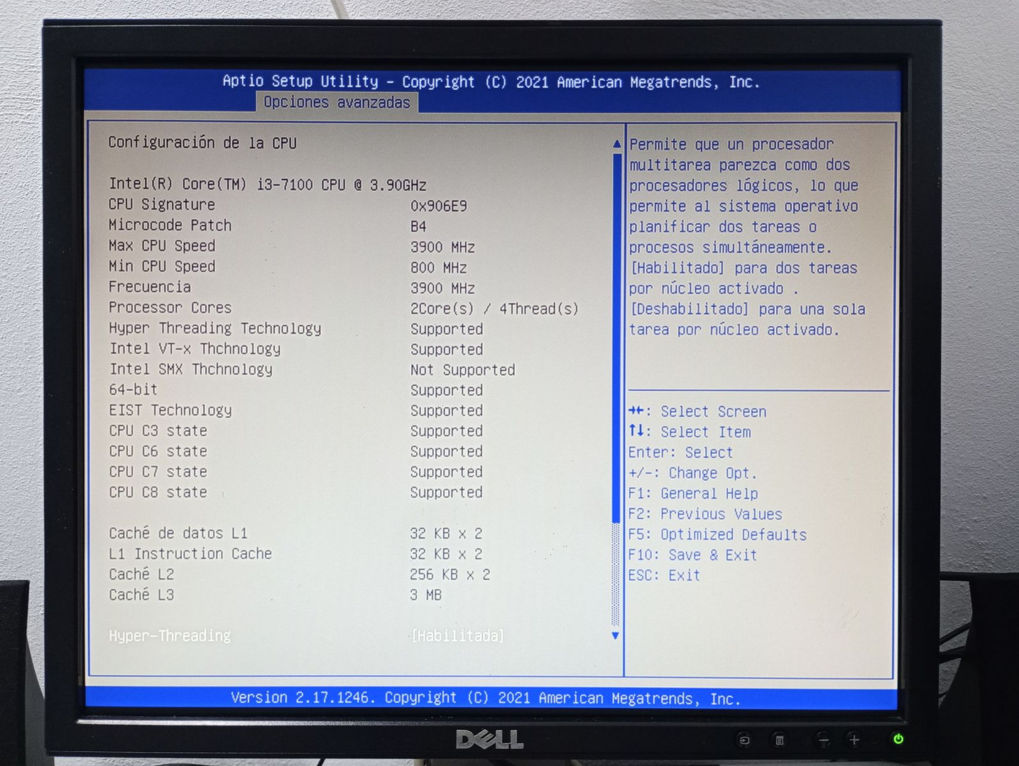 computadoras y laptops - Procesador Intel core i3-7100 3.90GHz Socket 1151 4