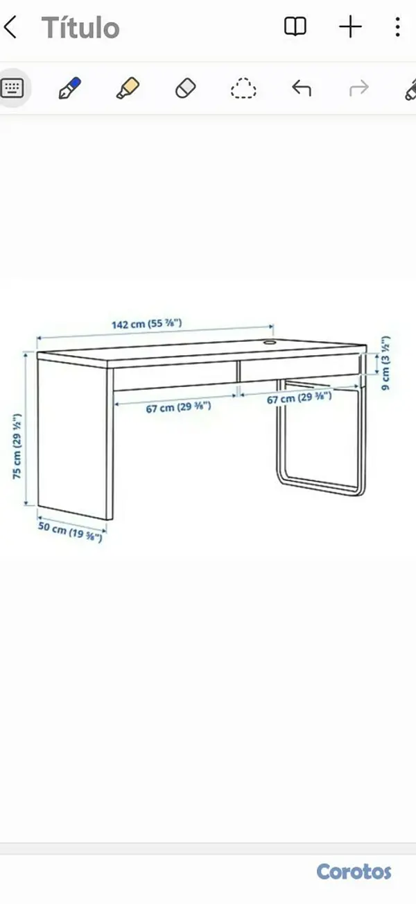 muebles y colchones - Escritorio Micke Ikea Usado 8