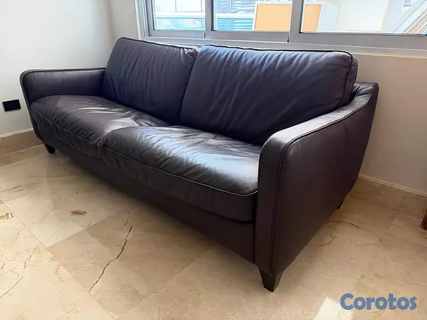 muebles y colchones - Sofá en piel de 3 plazas 1