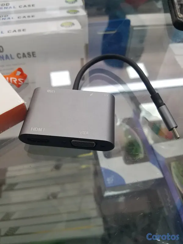 accesorios para electronica - Convertidor USB Tipo C 5 en 1 a HDMI VGA USB y Aud 3