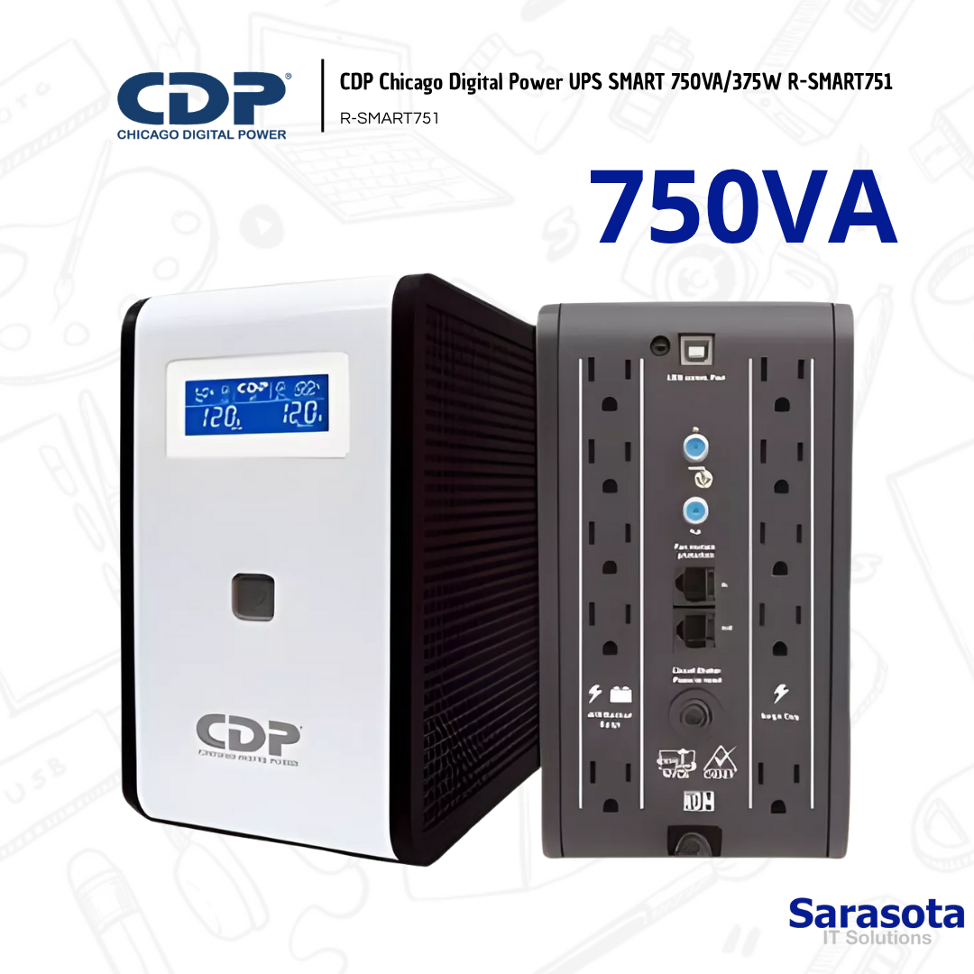accesorios para electronica - CDP Chicago Digital Power UPS 1000VA/500W UPR1008