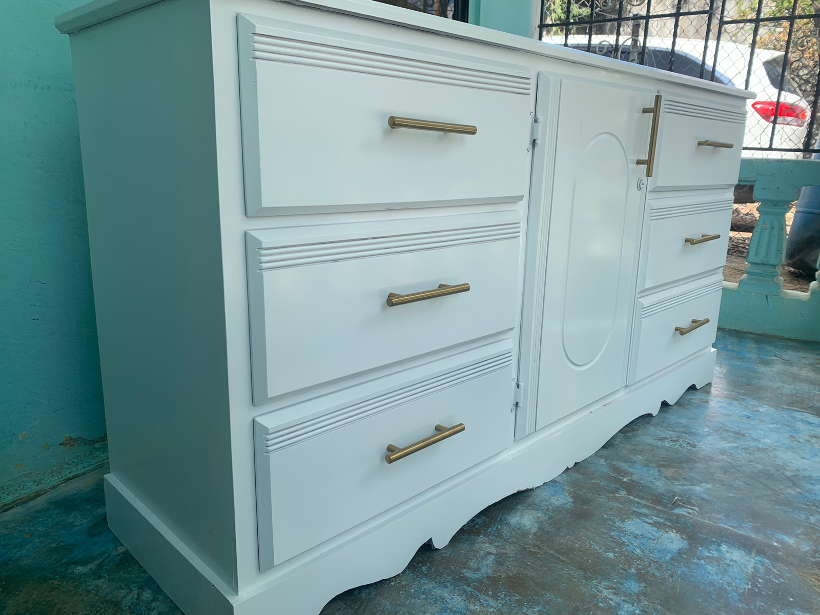muebles y colchones - Gavetero de seis gavetas blanco  2