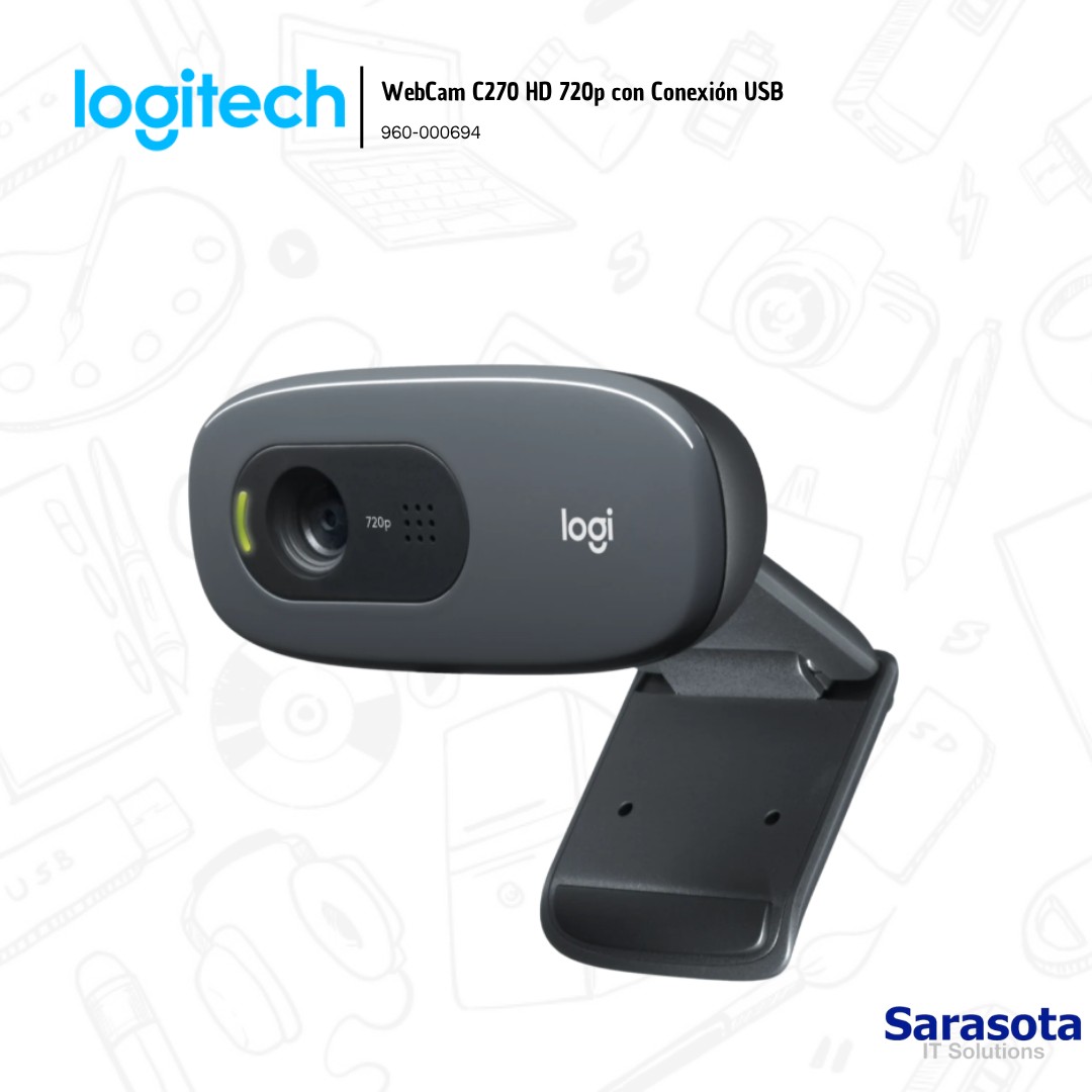 camaras y audio - Logitech WebCam C270 HD de 720p USB 2