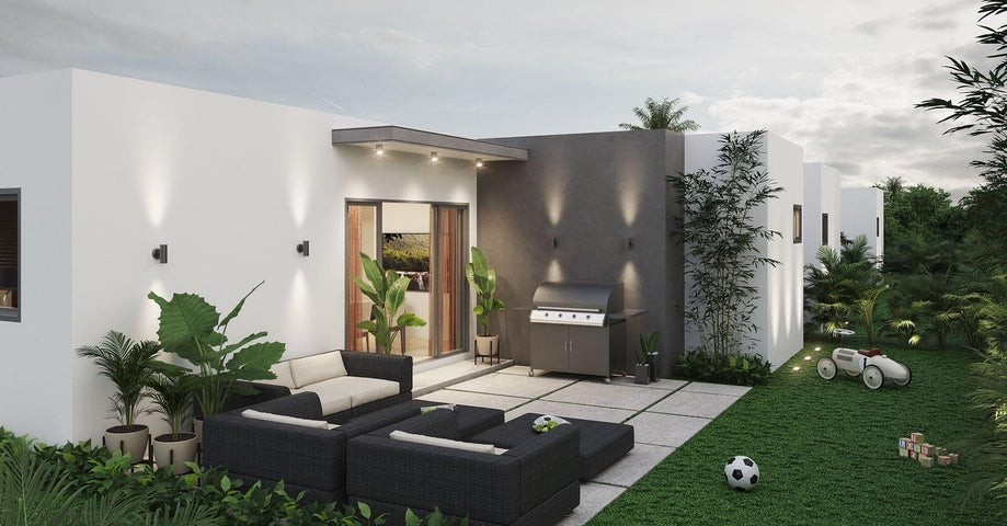 casas - Proyecto en venta Punta Cana  #24-1261 dos dormitorios, parqueo, BBQ.
 2