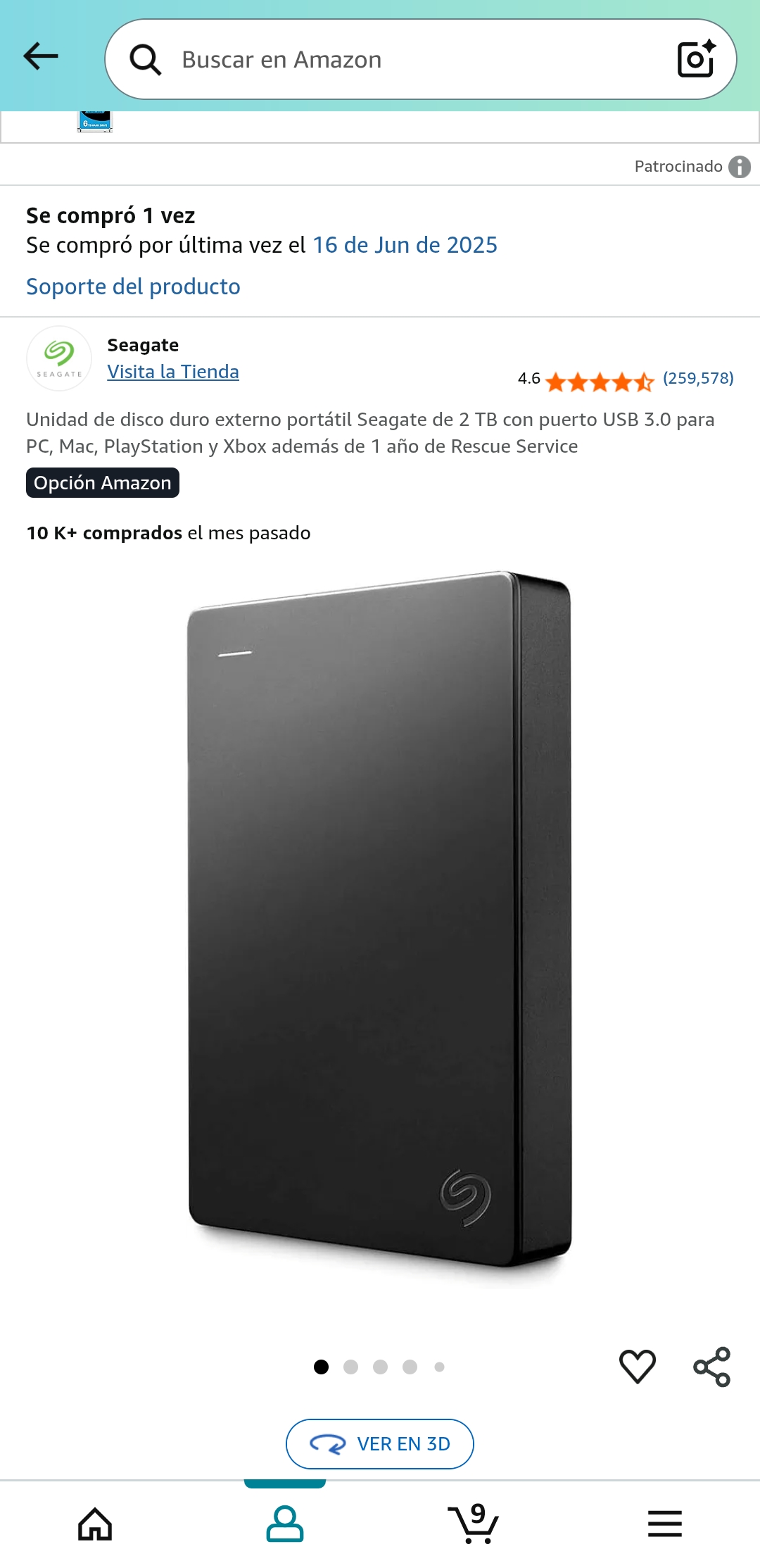 otros electronicos - Disco duro externo SEAGATE 0