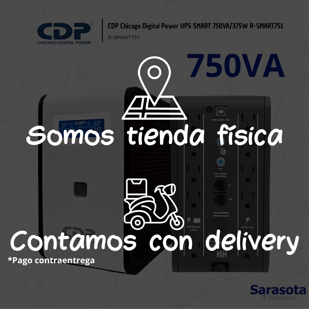 accesorios para electronica - CDP Chicago Digital Power UPS 1000VA/500W UPR1008 1