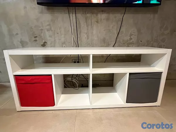 muebles y colchones - Mueble televisión Kallax blanco  4