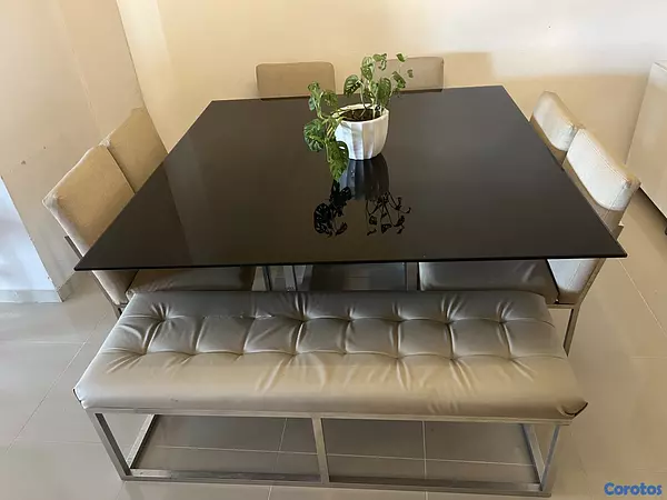 muebles y colchones - Venta de comedor de Ilumel acero inoxidable  4