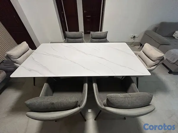 muebles y colchones - Comedor moderno de 6 sillas 5