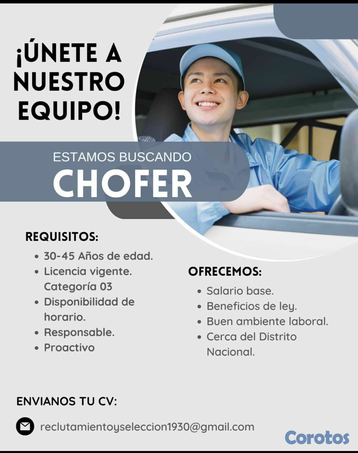 empleos disponibles - Chofer