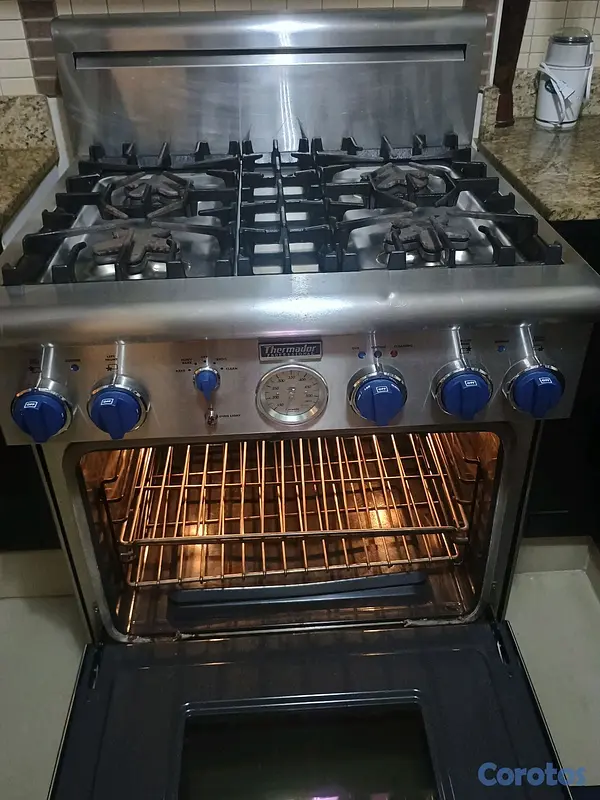 cocina - “Estufa Thermador Professional 30” modelo PG304BS/07 – con su extractor Monogran 4