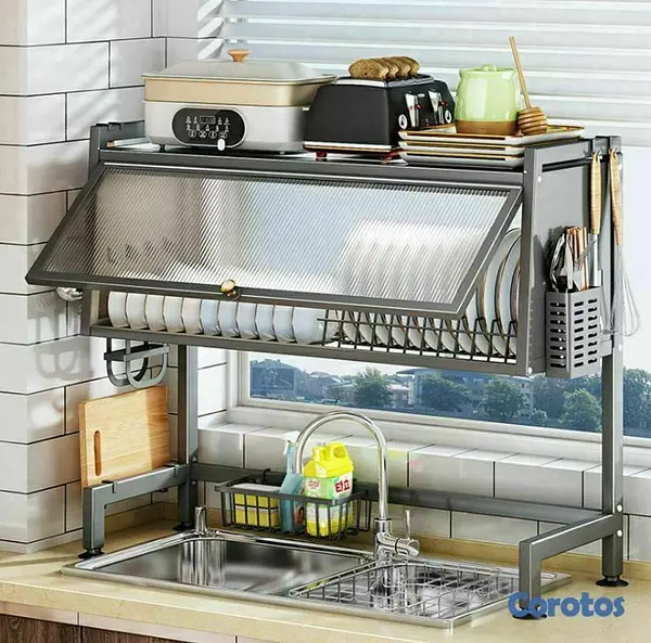 cocina - Escurridor de platos con tapa mediano 4
