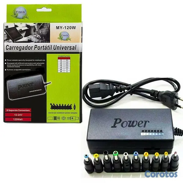 computadoras y laptops - CARGADOR UNIVERSAL PARA LAPTOP DE  REPUBLICA DIGITAL 96w 3