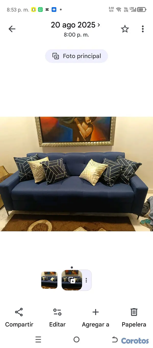 muebles y colchones - VENDO PRECIOSO SOFACAMA DE OPORTUNIDAD  4