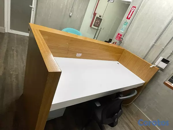 articulos de oficina - Counter de recepción en roble con tope color 2