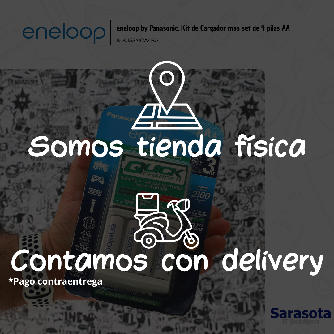 accesorios para electronica - eneloop by Panasonic, Kit de Cargador más set de 4 3