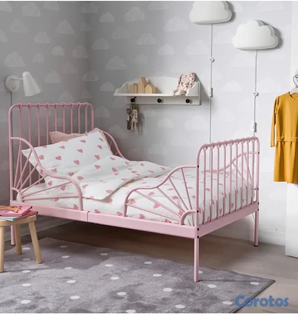 muebles - cama para niños de IKEA color rosa  2