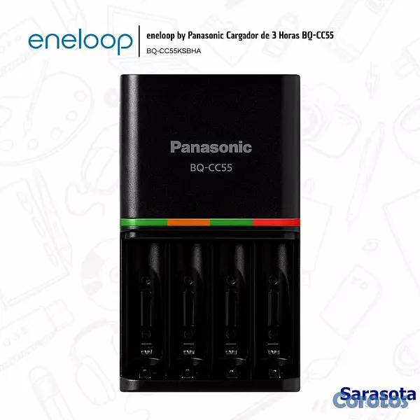 accesorios para electronica - Eneloop Panasonic Cargador de 3 Horas BQ-CC55 2
