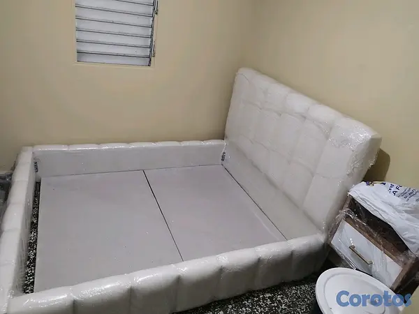 muebles y colchones - Cama Queen Progresiva con Espaldar Acolchado Vertical – Estilo Moderno (60") 5
